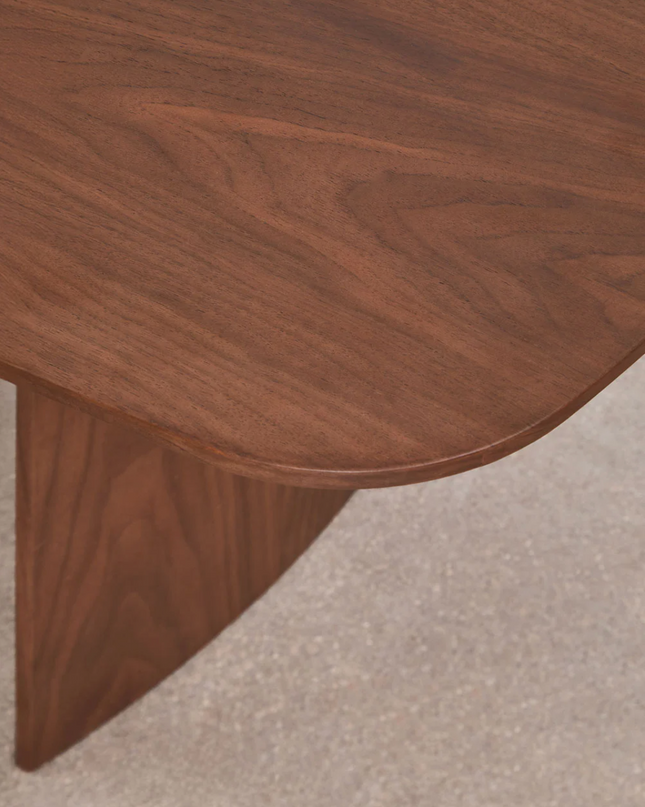 Dining Table Set 200 × 100 cm in Wood with 4 Bouclé Chairs – Bianca