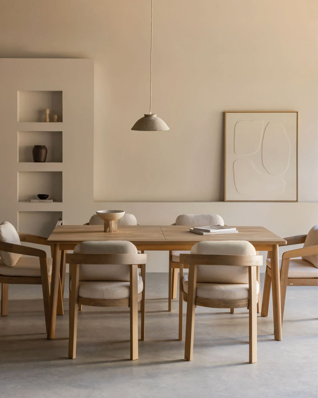 Acacia Dining Table Set 180 × 90 cm with 6 Uleno Chairs – Kaela