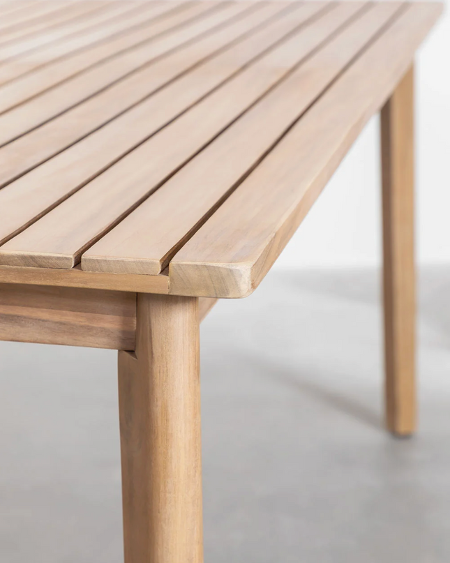 Acacia Dining Table Set 180 × 90 cm with 6 Uleno Chairs – Kaela