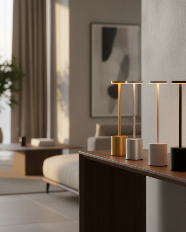 LED Rechargeable Table Lamp with Touch Control – Arka