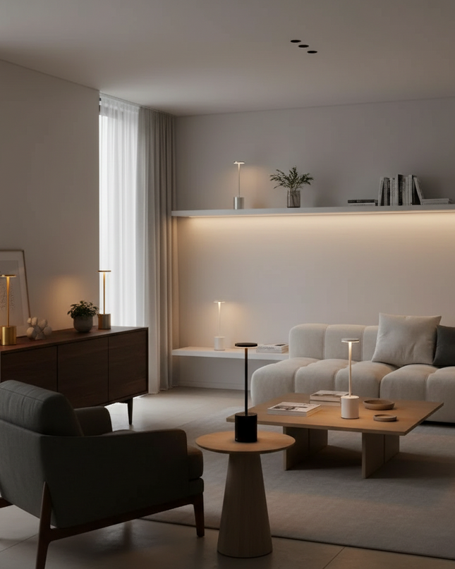 LED Rechargeable Table Lamp with Touch Control – Arka