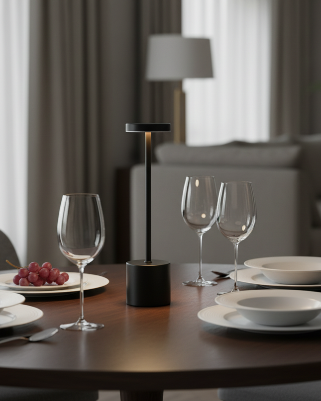 LED Rechargeable Table Lamp with Touch Control – Arka