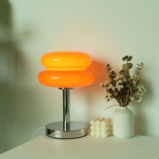 Macaron Glass Table Lamp – 28 cm, LED Included, Tricolour Ambient Light