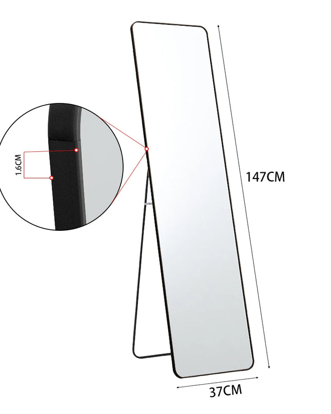 full-length-floor-mirror-147x37cm-dimensions-black-frame