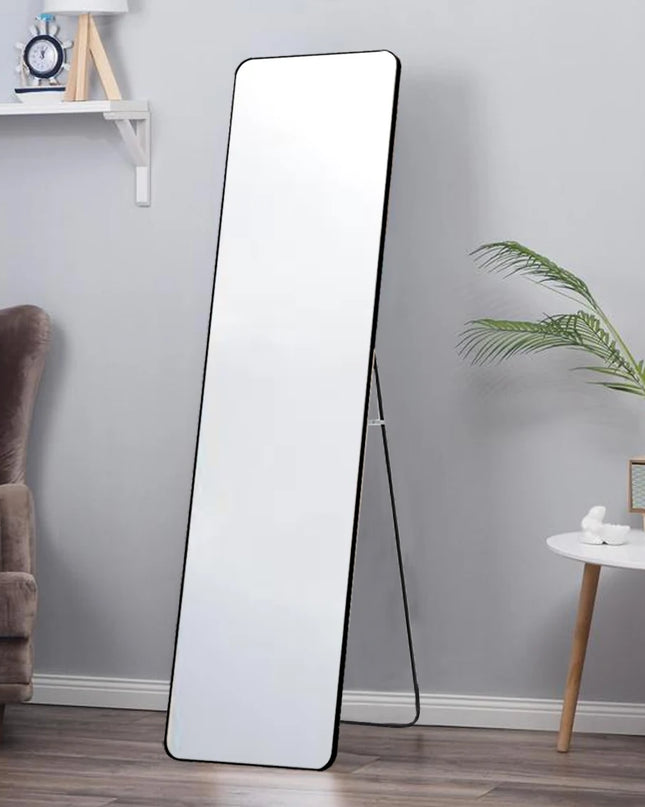 full-length-standing-mirror-147x37-black-frame-living-room